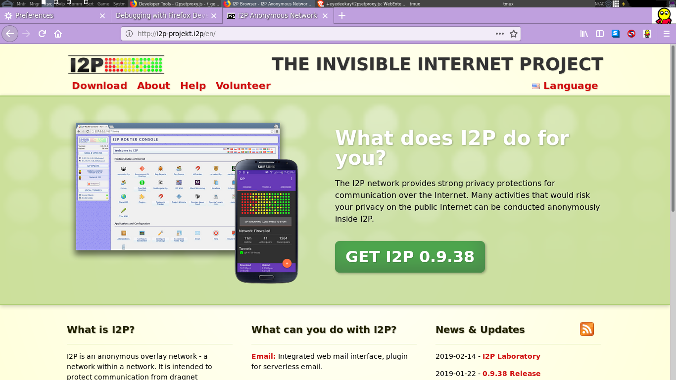 Visiting i2p-projekt.i2p